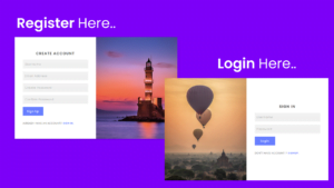 Responsive Login and Registration form in html css and javascript