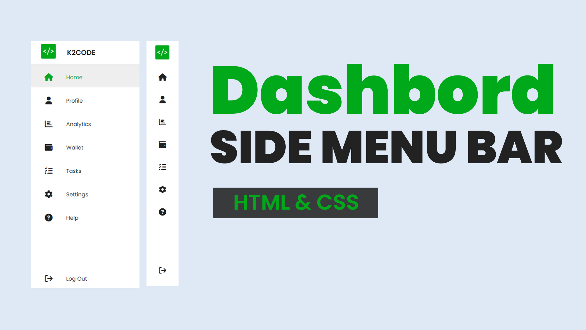 Dashboard Sidebar menu