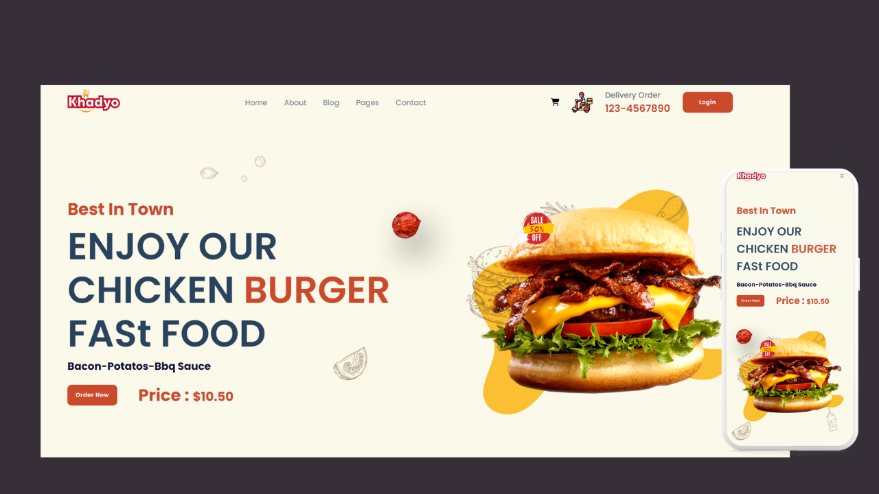 Food website design Thumbnail